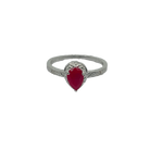Pear Cut Natural Ruby Ring - Regarde Jewellers
