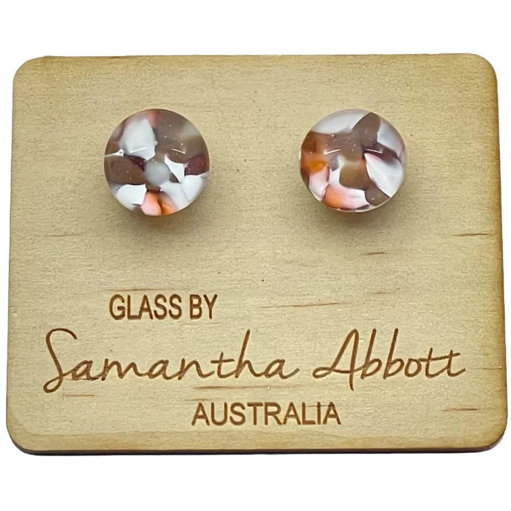 Pink Floral Stud Earrings - Regarde Jewellers