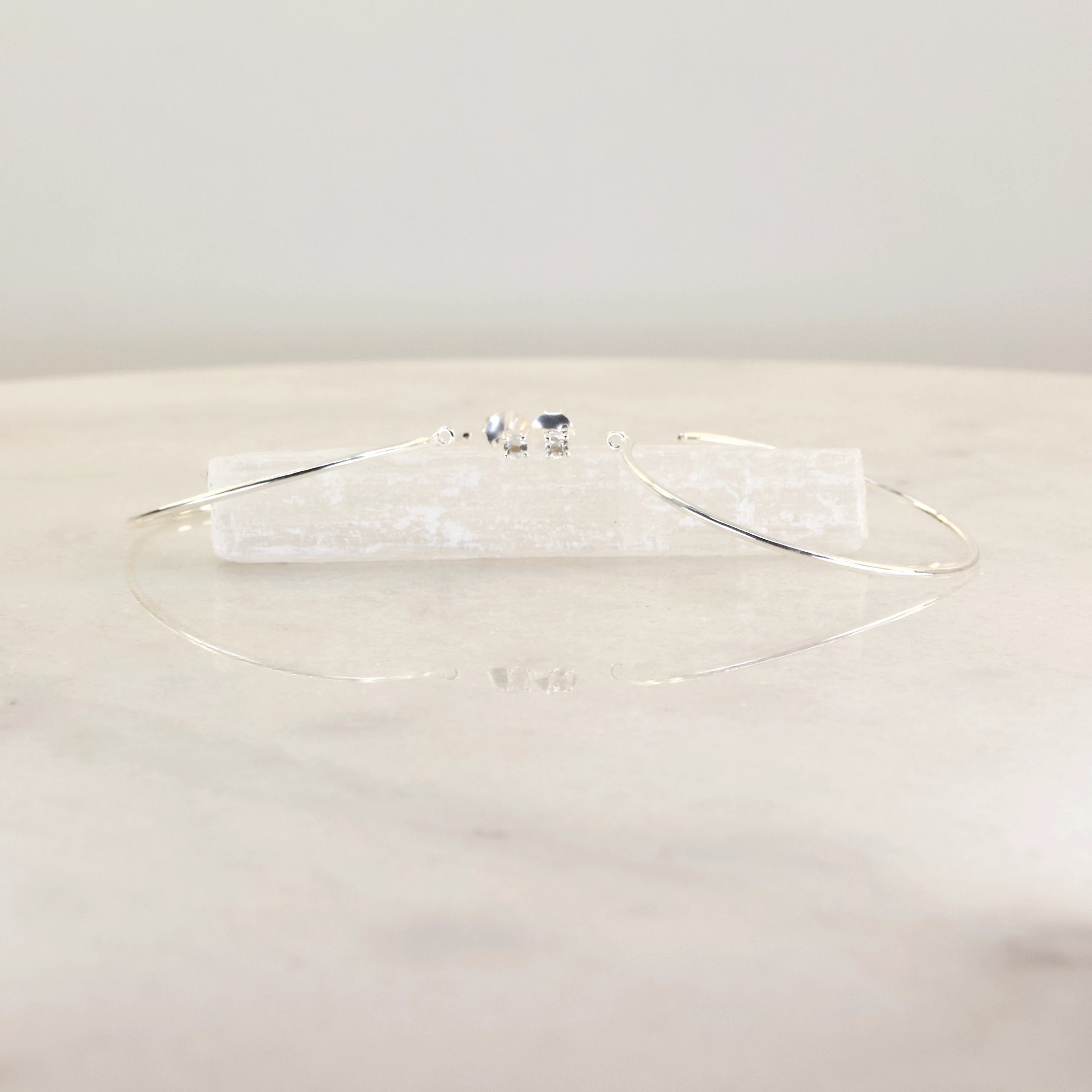 The Big Tease Silver Hoop/Stud Earrings - Regarde Jewellers